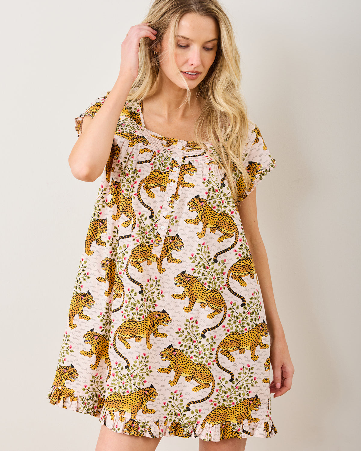 Bagheera - Pintuck Nightgown - Blush - Printfresh