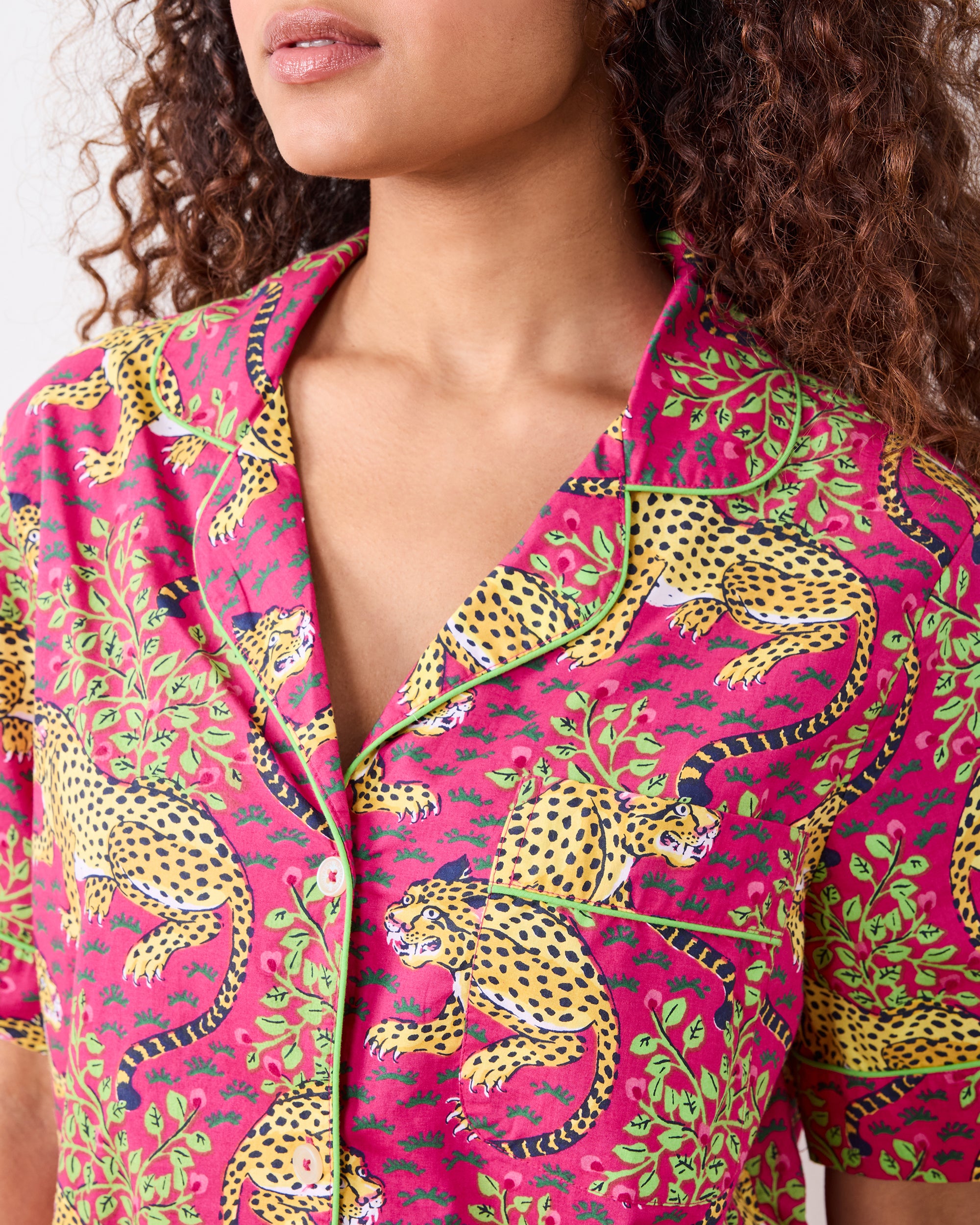 Bagheera Short Sleep Top Long Pants Set Hot Pink – Printfresh