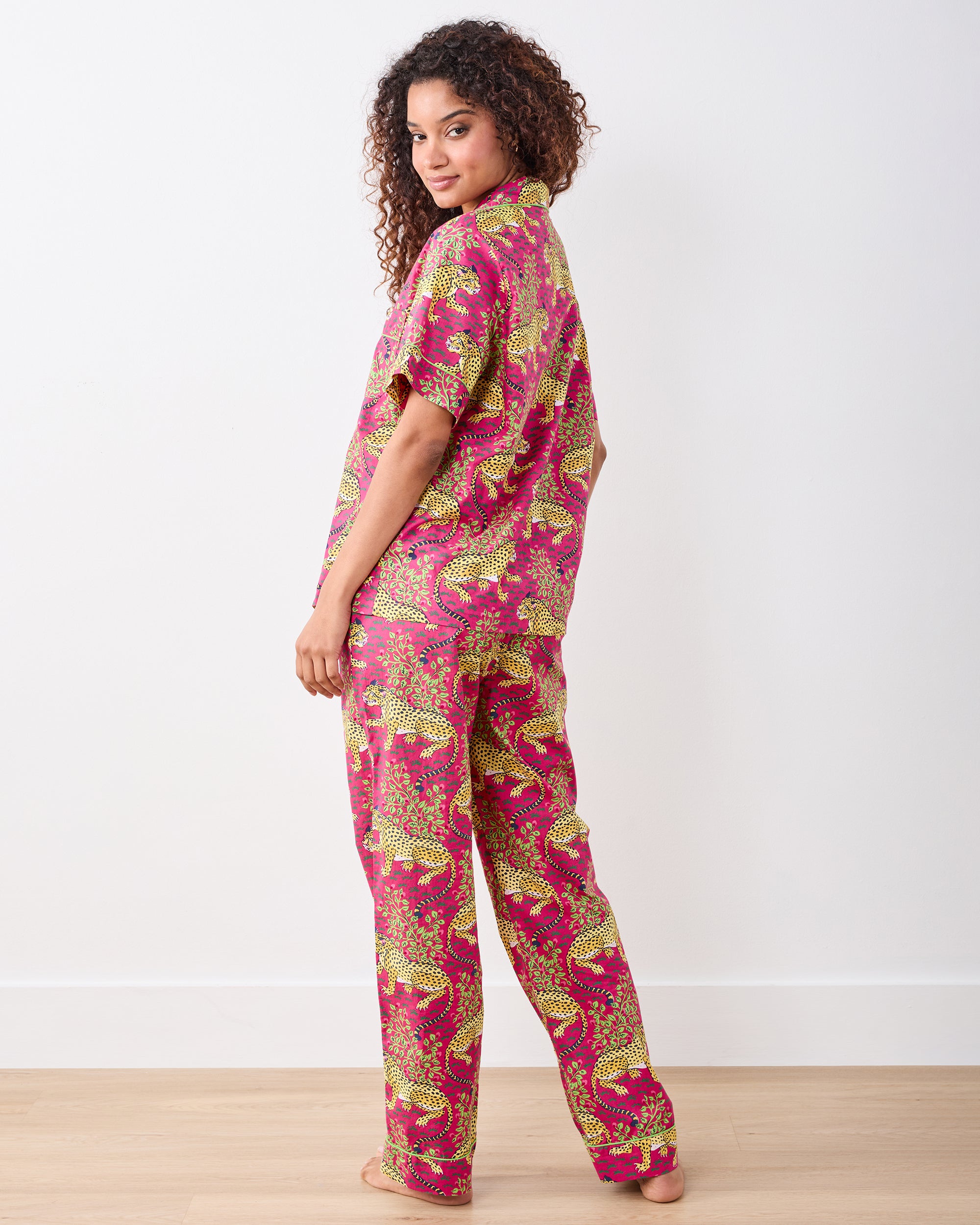 Bagheera Short Sleep Top Long Pants Set Hot Pink – Printfresh