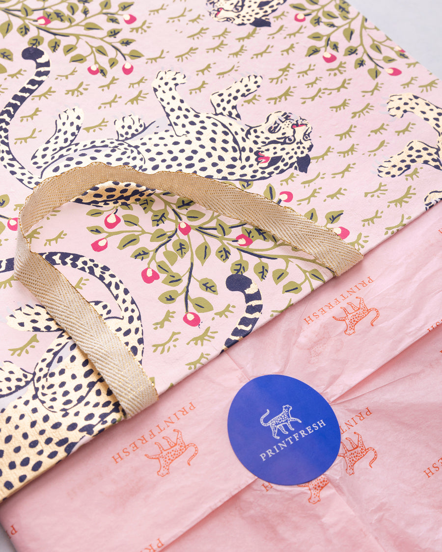 Bagheera - Handmade Gift Bag - Blush - Printfresh