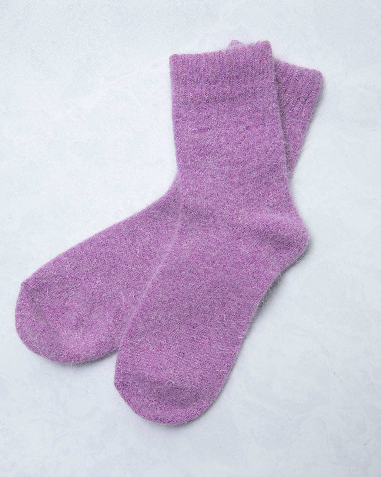 Purple - Womens Cozy Wool Angora Socks - Comfortarians - Printfresh