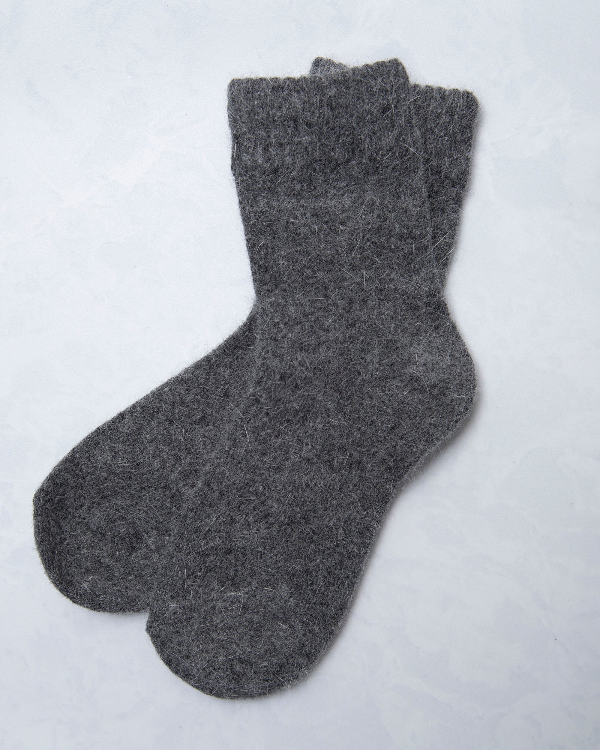Dark Gray Womens Cozy Wool Angora Socks Comfortarians