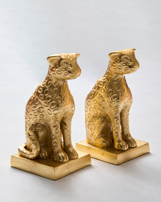Gold - Leopard Bookend Set - 8 Oak Lane - Printfresh