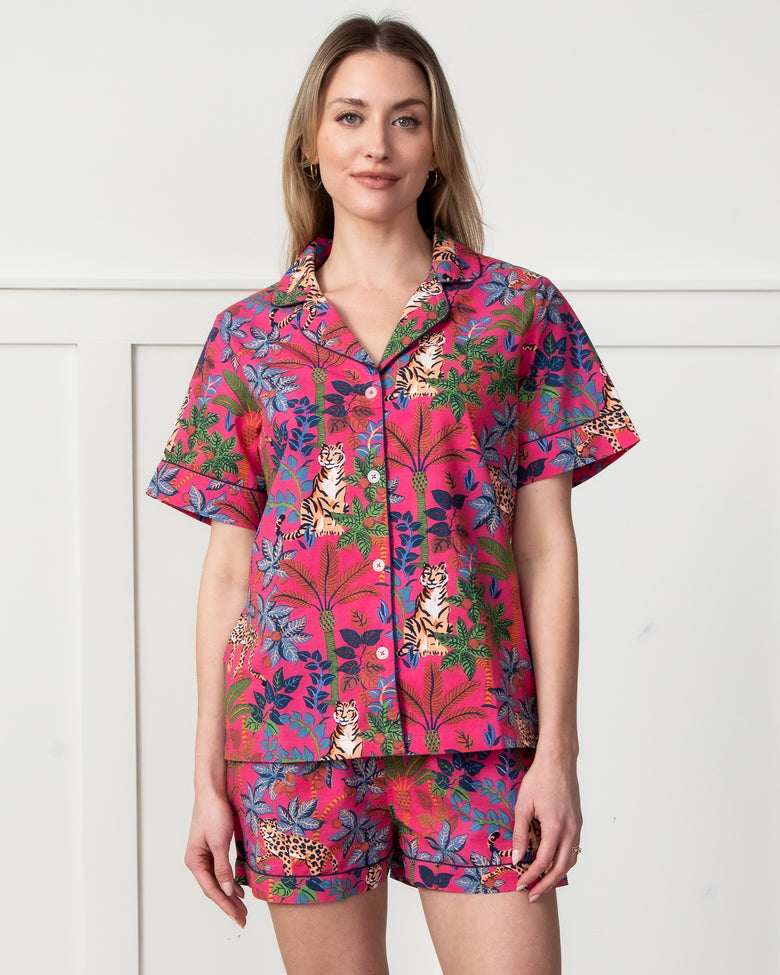 Big Cat Energy - Short Sleep Set - Fuchsia - Printfresh