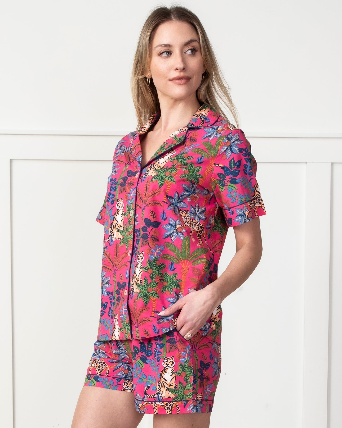 Big Cat Energy - Short Sleep Set - Fuchsia - Printfresh