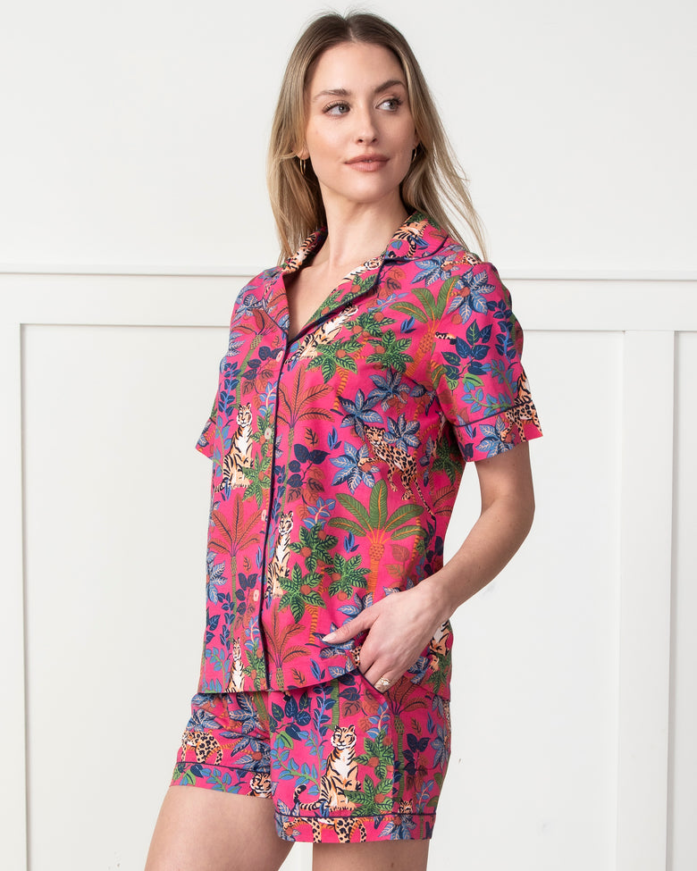 Big Cat Energy - Short Sleep Set - Fuchsia - Printfresh