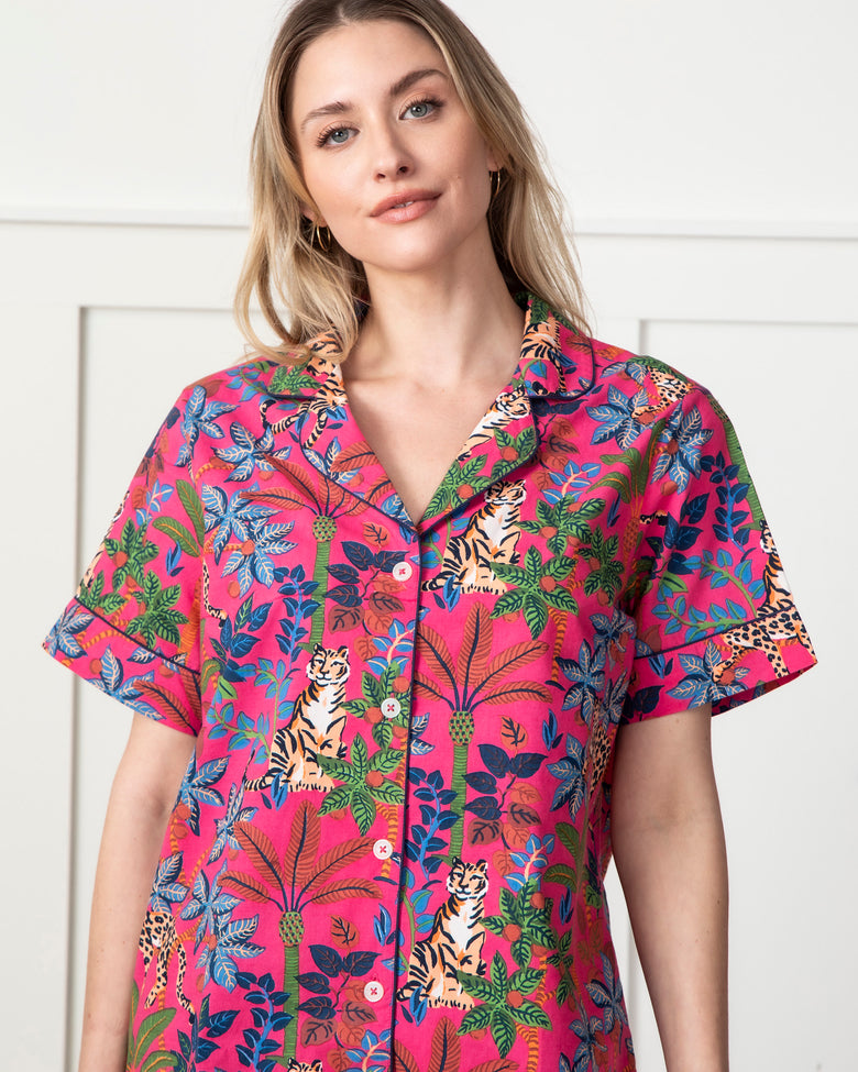 Big Cat Energy - Short Sleep Set - Fuchsia - Printfresh