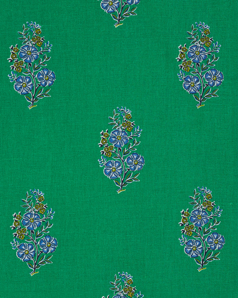 Bouquet Blossoms - Ocean View Long Tunic Dress - Lucky Green - Printfresh