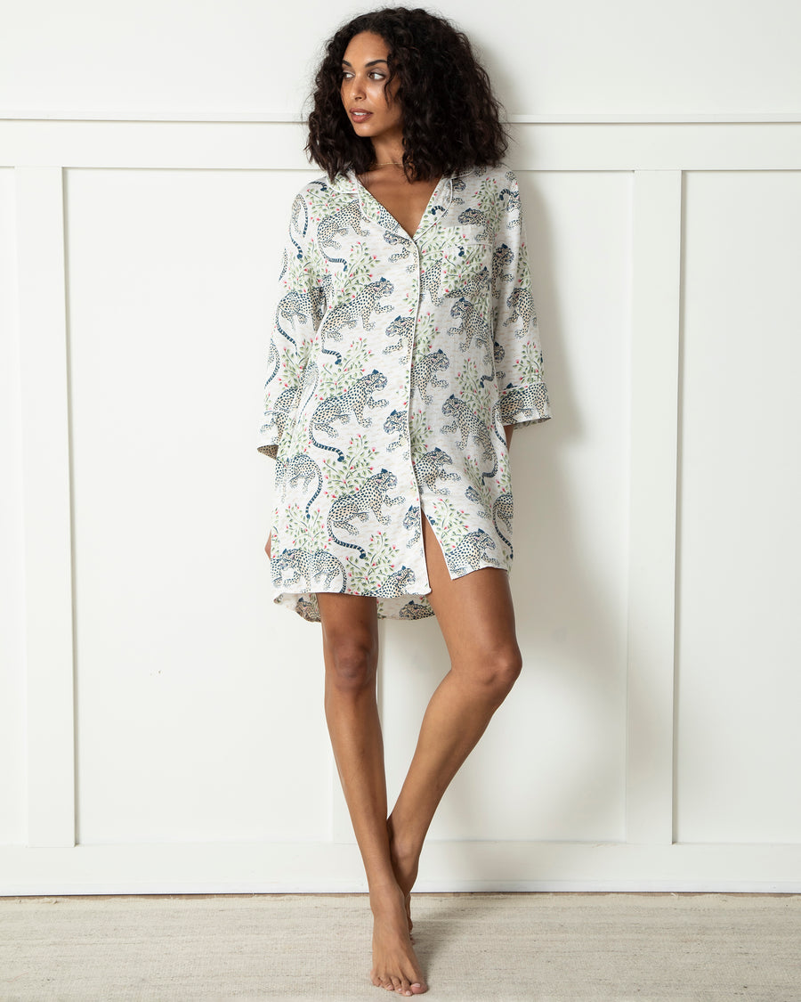 Bagheera - Eco Satin Sleep Shirt - Wedding Cake - Printfresh