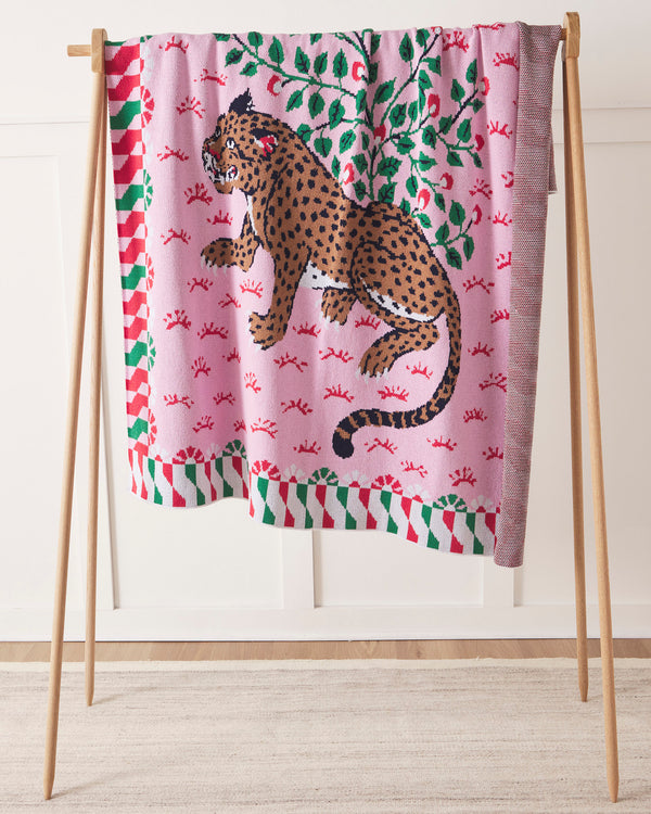 Bagheera - Knit Throw Blanket - Blush - Printfresh