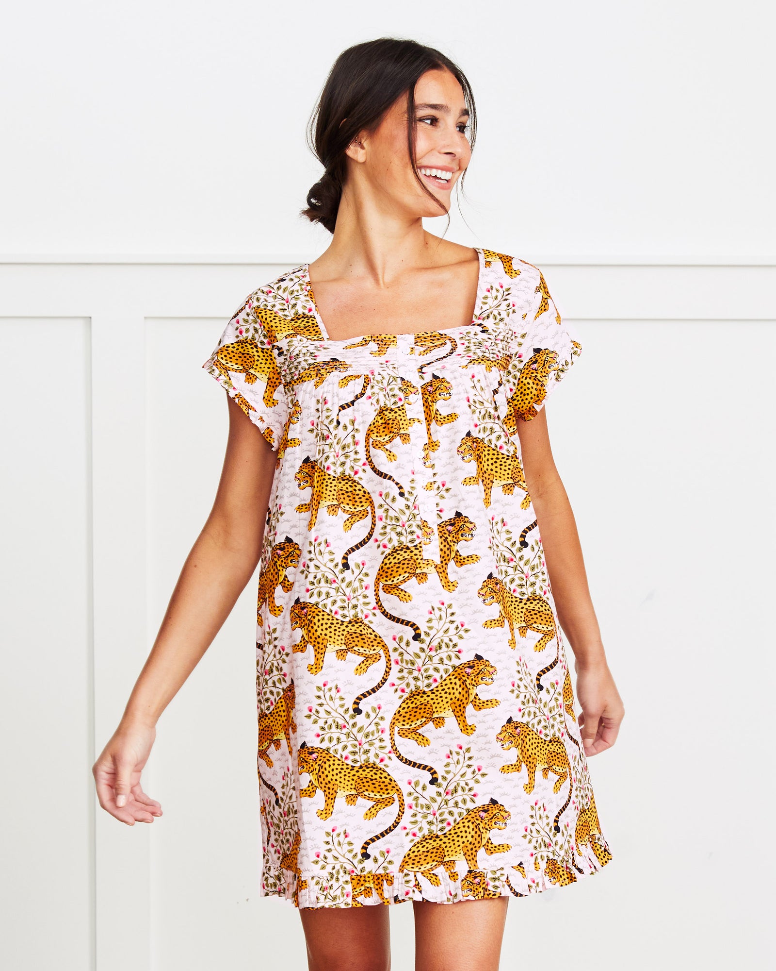 Bagheera - Pintuck Nightgown - Blush - Printfresh