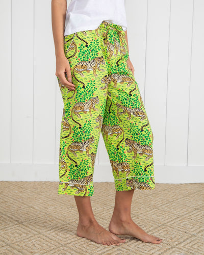 Bagheera - Cropped Pajama Pants - Green Apple - Printfresh