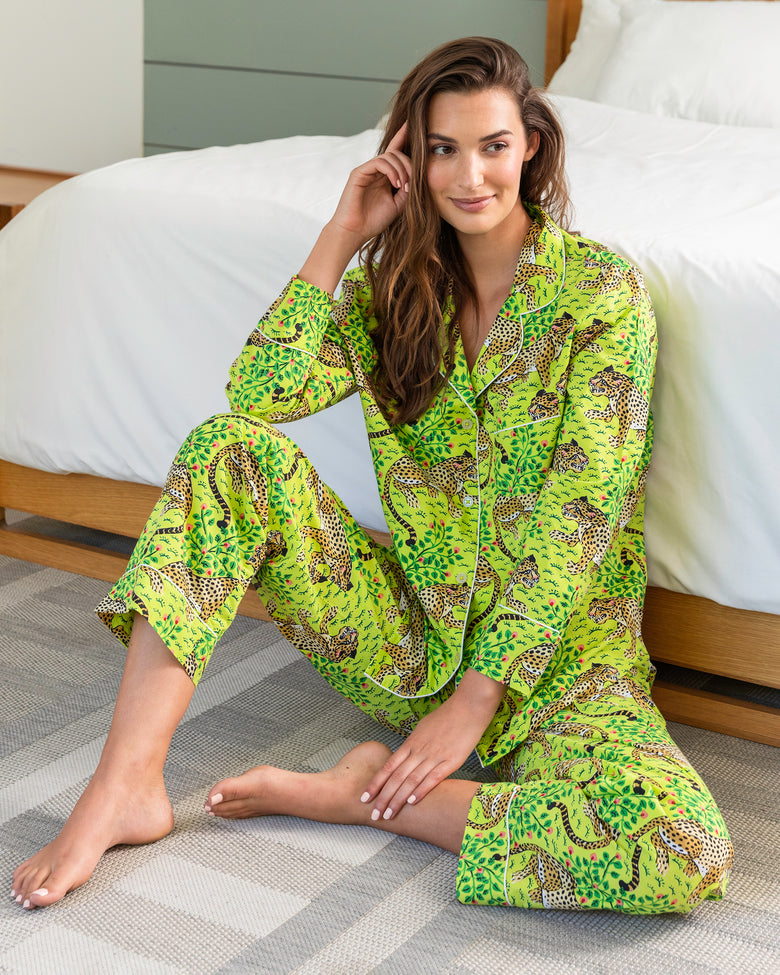 Bagheera - Long Sleep Set - Green Apple - Printfresh