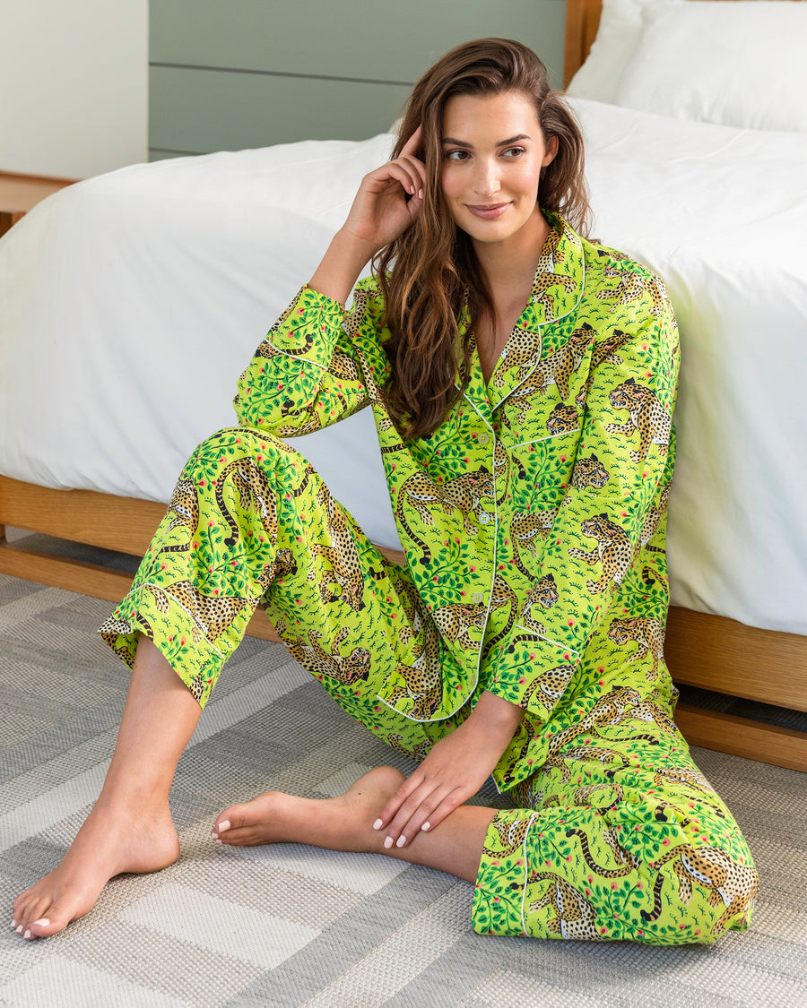 Bagheera - Long Sleep Set - Green Apple - Printfresh