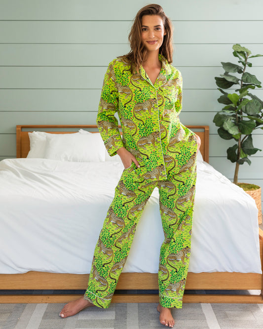 Bagheera - Long Sleep Set - Green Apple - Printfresh