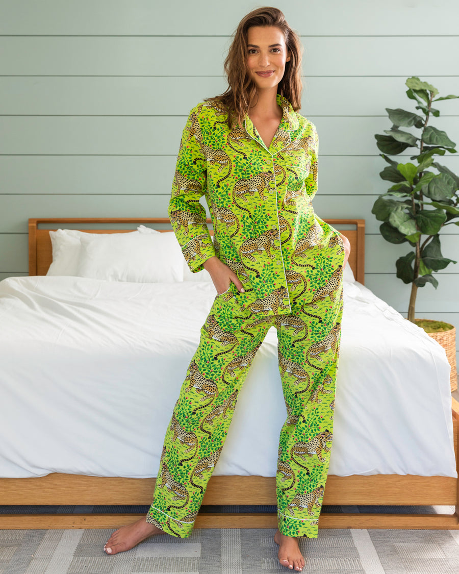Bagheera - Long Sleep Set - Green Apple - Printfresh
