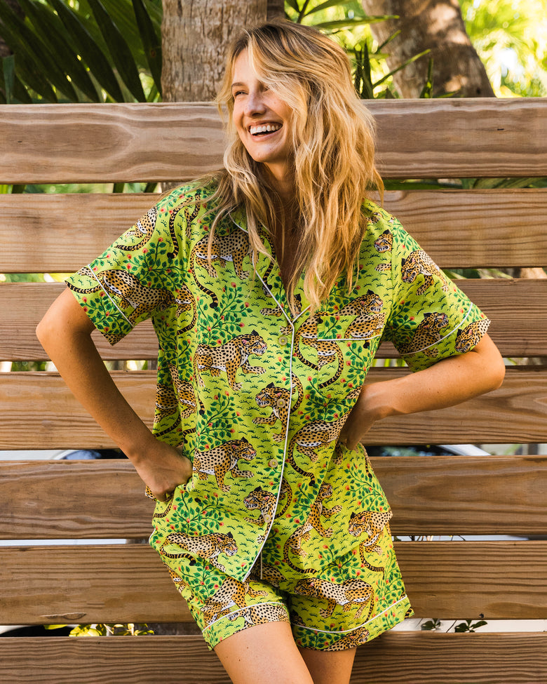 Bagheera - Short Sleep Set - Green Apple - Printfresh