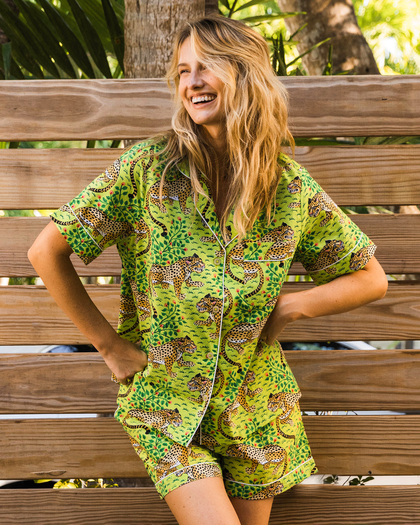 Bagheera - Short Sleep Set - Green Apple - Printfresh