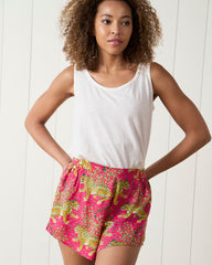 Bagheera - Satin Sweet Dreams Shorts - Hot Pink - Printfresh