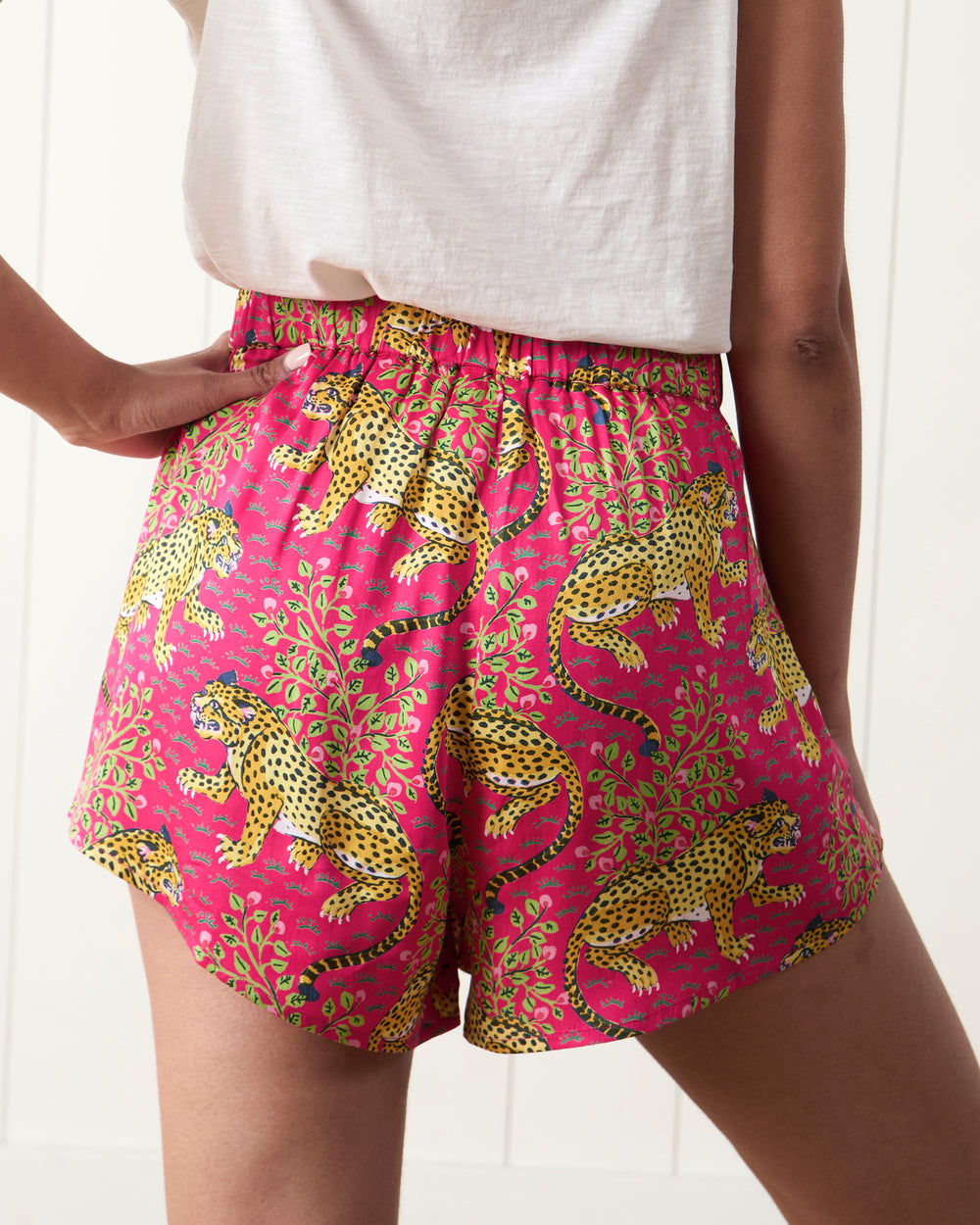 Bagheera - Satin Sweet Dreams Shorts - Hot Pink - Printfresh