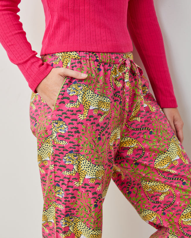 Big Cats- 3-Pack Flannel PJ Pants - Hot Pink/Jade/Ink - Printfresh