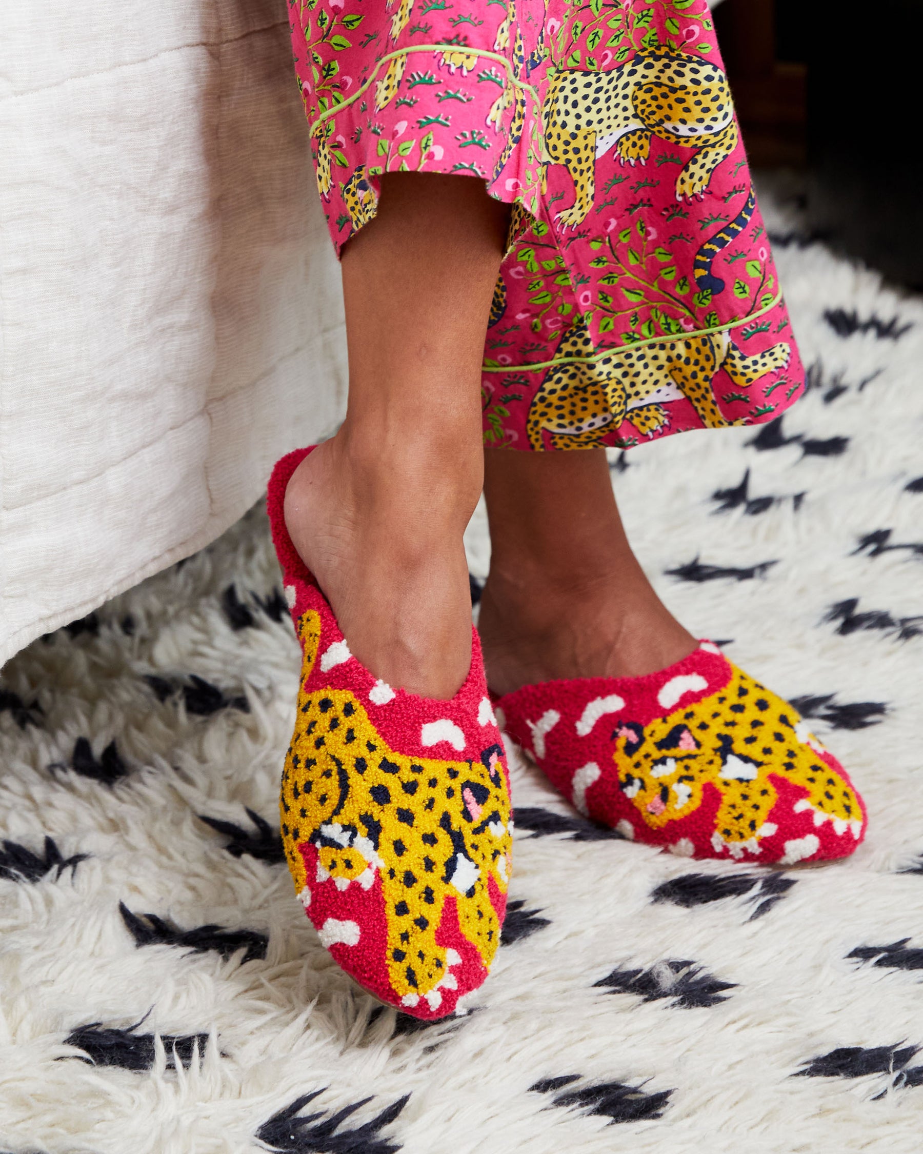 Women's Cotton Slippers | Shop Leopard Print Slippers - Printfresh