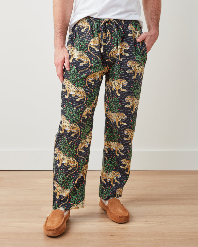 Bagheera - Men's Lightweight Flannel PJ Pants - Ink - Printfresh