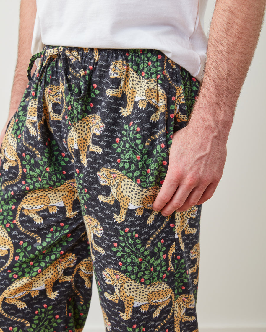 Bagheera - Men's Lightweight Flannel PJ Pants - Ink - Printfresh