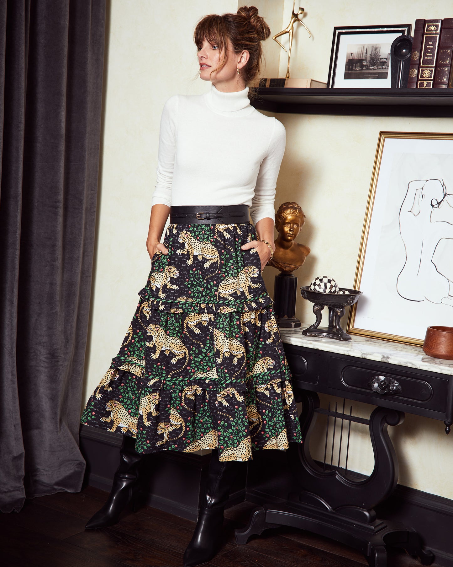 Bagheera - Now or Later Skirt - Ink - Printfresh