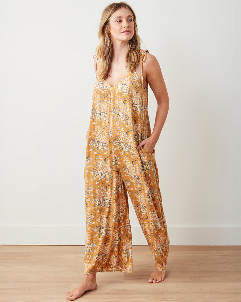 Bagheera - Eco Satin Jaipur Jumpsuit - Tobacco - Printfresh