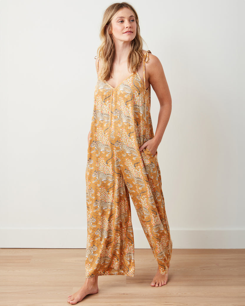 Bagheera - Eco Satin Jaipur Jumpsuit - Tobacco - Printfresh