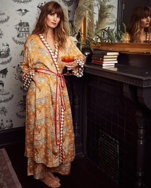 Bagheera - Eco Satin Robe - Tobacco