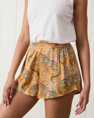 Bagheera - Satin Sweet Dreams Shorts - Tobacco - Printfresh