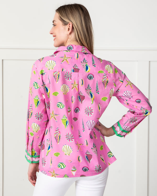 Beachcomber - Basic Bliss Blouse - Neon Bubblegum - Printfresh