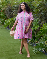 Beachcomber - Easy Elegance Dress - Neon Bubblegum - Printfresh