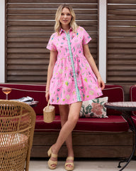 Beachcomber - Easy Elegance Dress - Neon Bubblegum - Printfresh