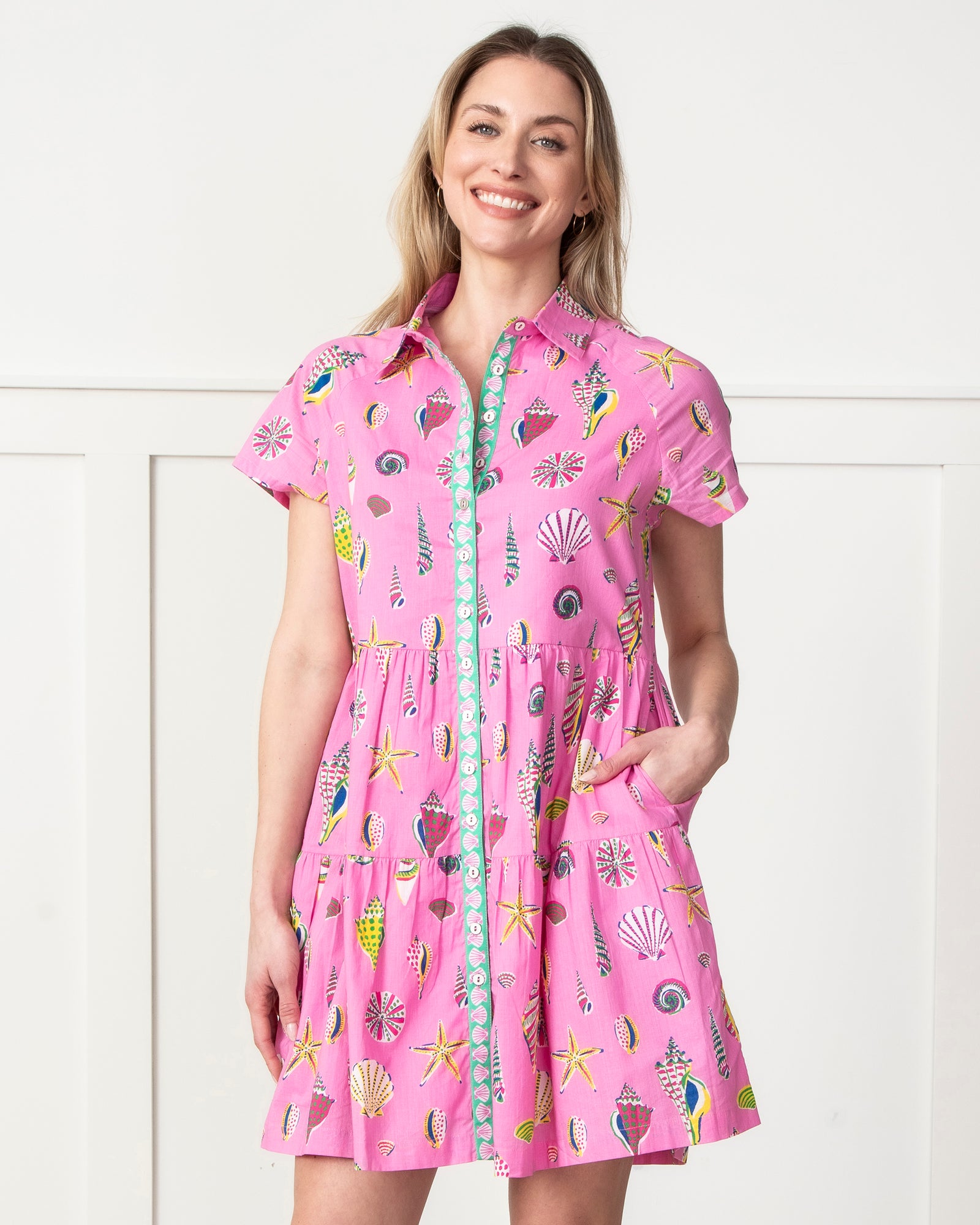 Beachcomber - Easy Elegance Dress - Neon Bubblegum - Printfresh