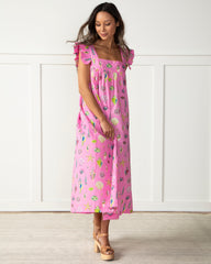 Beachcomber - Shoreline Dress - Neon Bubblegum - Printfresh