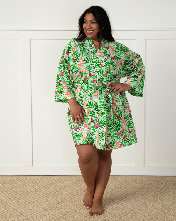 Birds of a Feather - Getting Ready Robe - Kiwi Slice - Printfresh