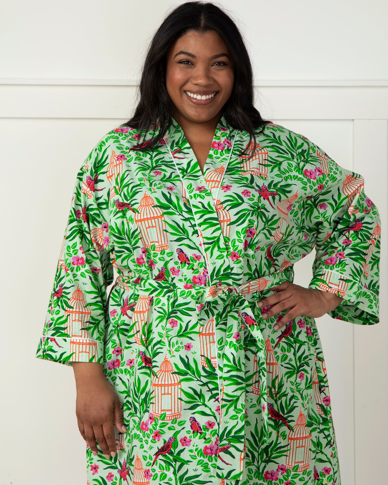 Birds of a Feather - Getting Ready Robe - Kiwi Slice - Printfresh