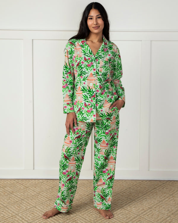 Birds of a Feather - Long PJ Set - Kiwi Slice - Printfresh