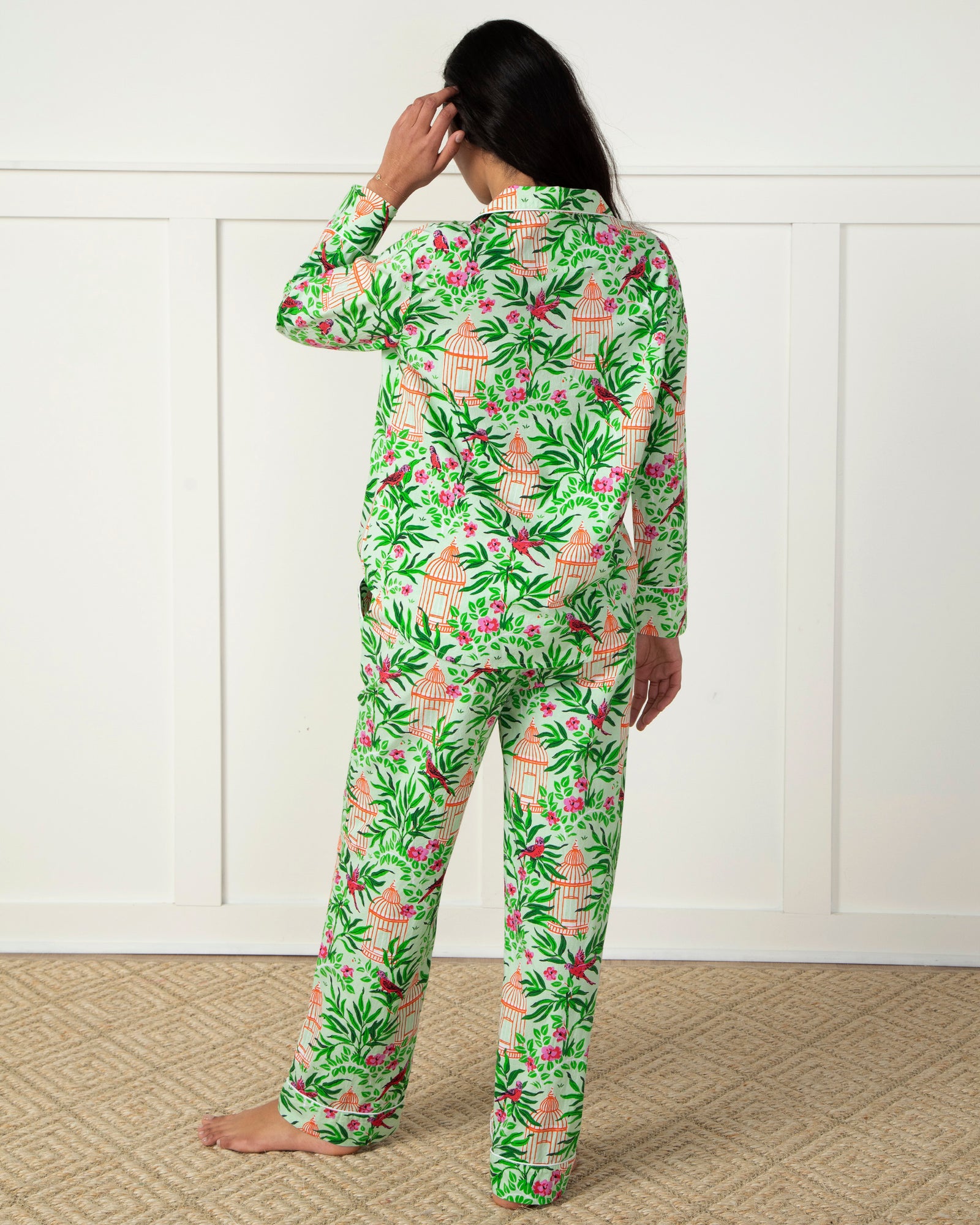 Birds of a Feather - Long PJ Set - Kiwi Slice - Printfresh