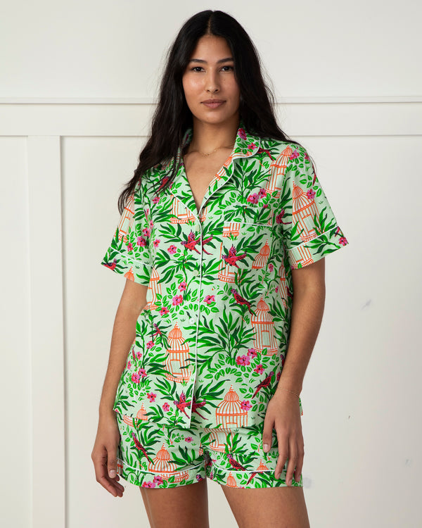 Birds of a Feather - Short PJ Set - Kiwi Slice - Printfresh