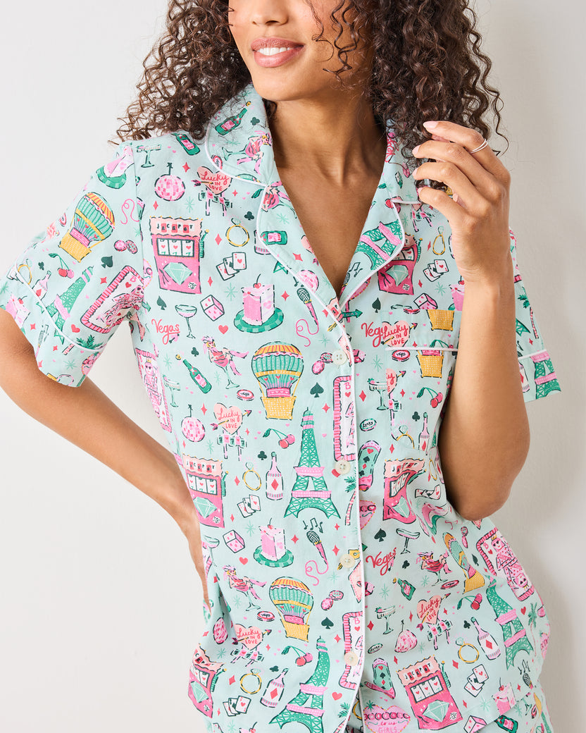 Viva Las Vegas - Short PJ Set - Mint - Printfresh