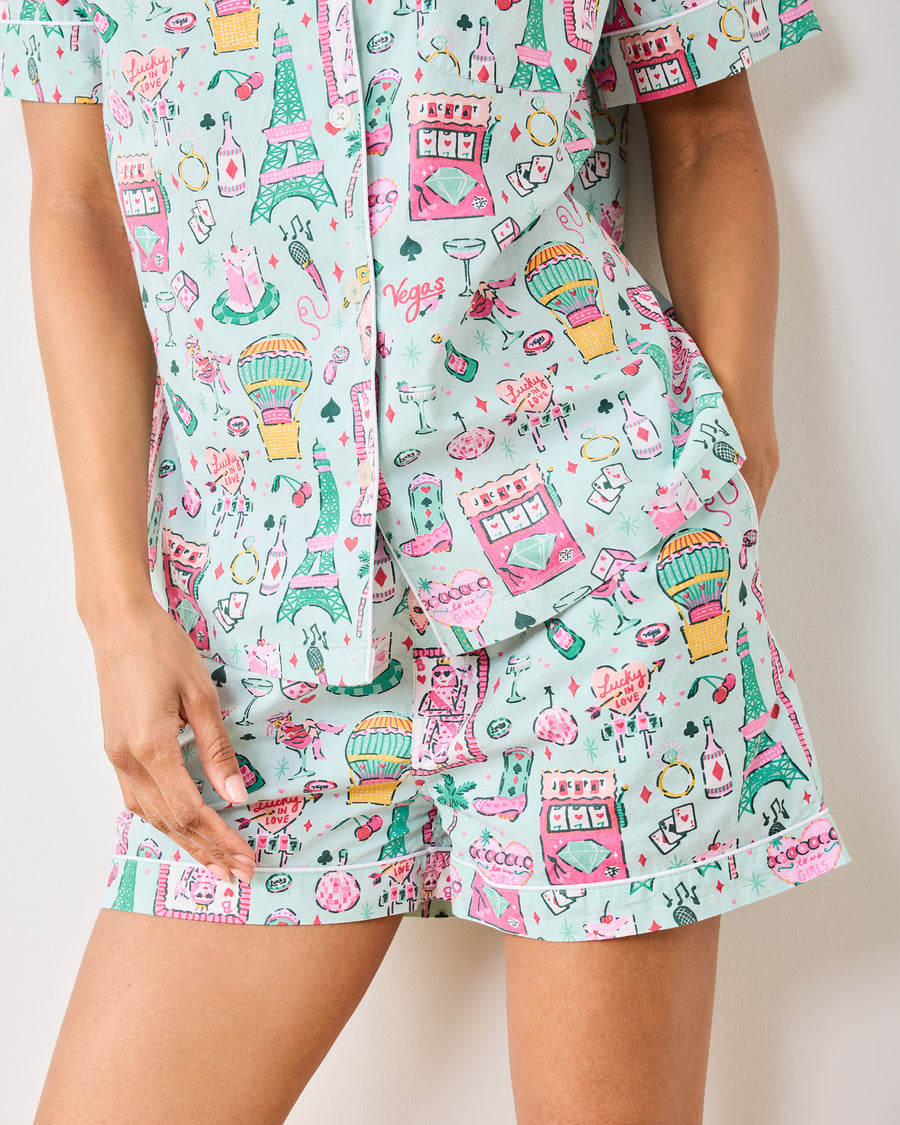 Viva Las Vegas - Short PJ Set - Mint - Printfresh