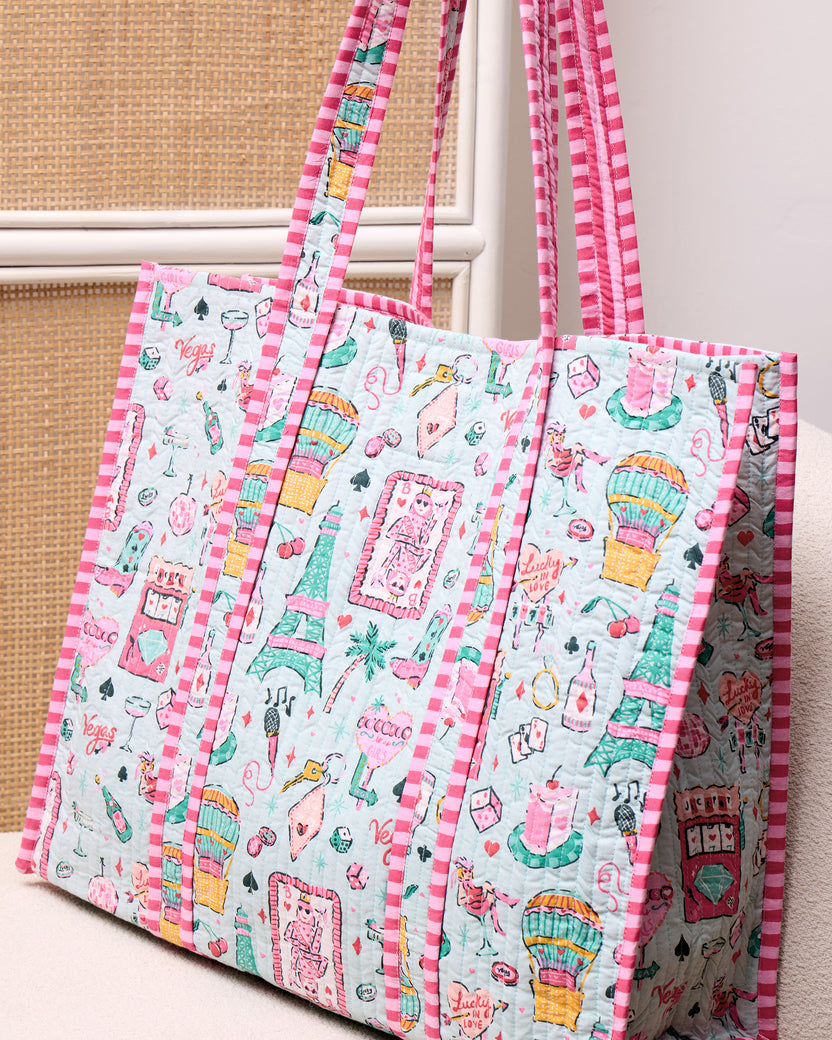 Viva Las Vegas - The Traveler Tote - Mint - Printfresh