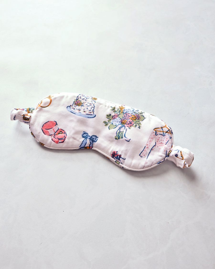 Big Day Bliss - Eco Satin Eye Mask - Coastal Cloud - Printfresh