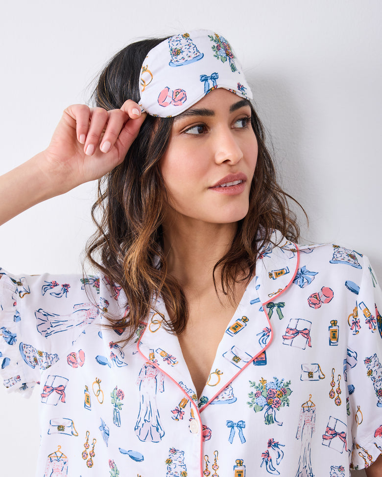 Big Day Bliss - Eco Satin Eye Mask - Coastal Cloud - Printfresh