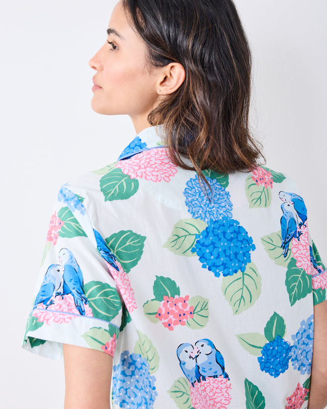 Hydrangea Honeymoon - Short PJ Set - Cloud – Printfresh