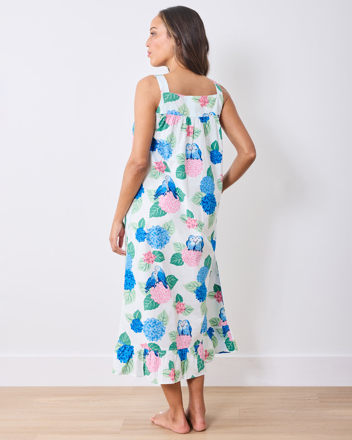 Hydrangea Honeymoon - Star Lit Sky Nightgown - Cloud - Printfresh